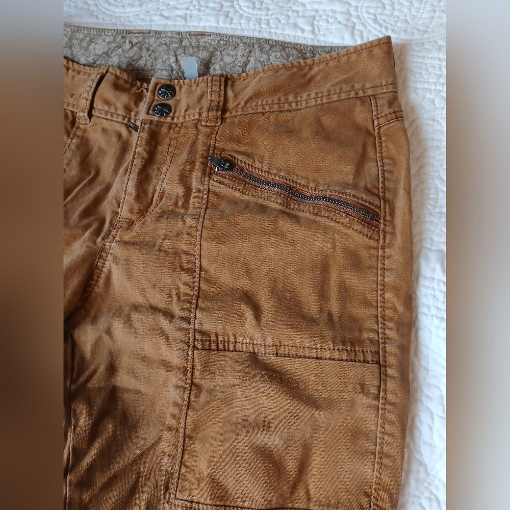 Athleta Mustard Yellow Dipper Cargo Pants Size 6 - Picture 4 of 8